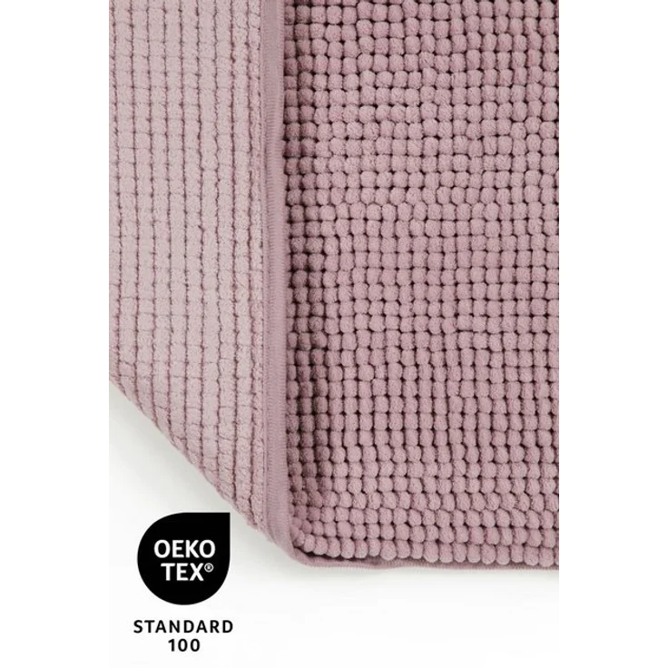 OTTO home Badematte Kaelan, weicher Chenille, Höhe 14 mm, rutschhemmend beschichtet, fußbodenheizungsgeeignet, Polyester, rechteckig, Badvorleger, Badteppich weiches Chenille, pastellfarben, Badezimmer – Bild 4