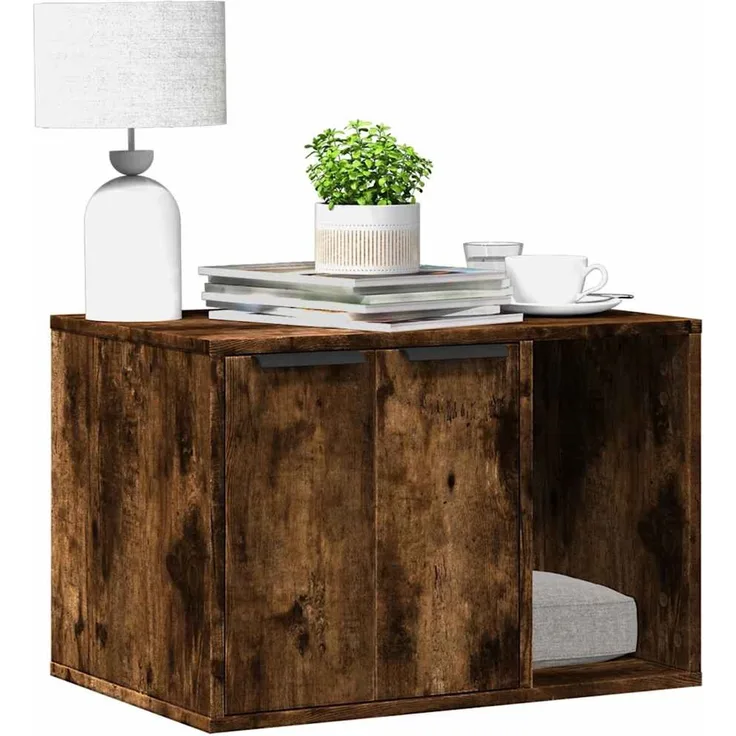 vidaXL Katzenklo Räuchereiche 60x40x40 cm Holzwerkstoff 857728