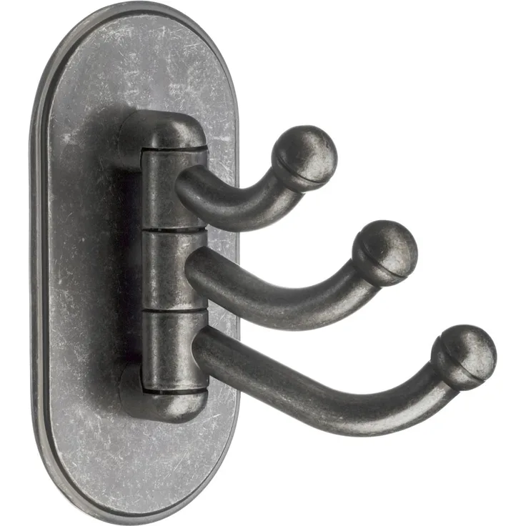 Smedbo Design Dreierhaken schwenkbar Schwarz Rustikal BG1123