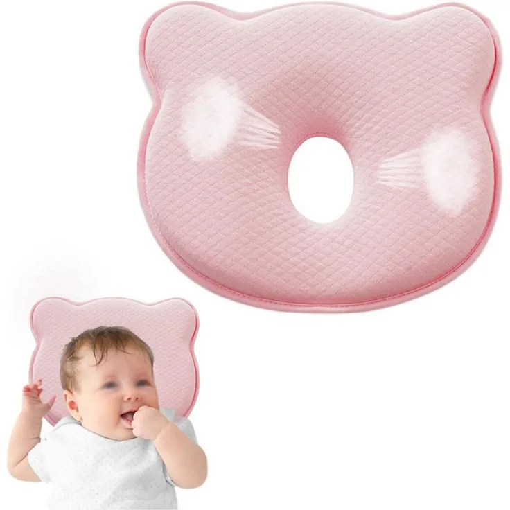 Mutig Babykissen Kopfkissen Neugeborene Memory Foam,Reisekissen, für Babys 0-12 Monate, Kinderkissen für Bett, Kinderwagen, Autositz