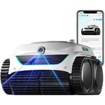 WYBOT C2 Vision, Kabelloser Poolroboter mit KI-Kamera, Zweischicht-Filterung und leistungsstarker Absaugung, für Eingelassene Pools bis zu 180㎡ (Weiß Grün)