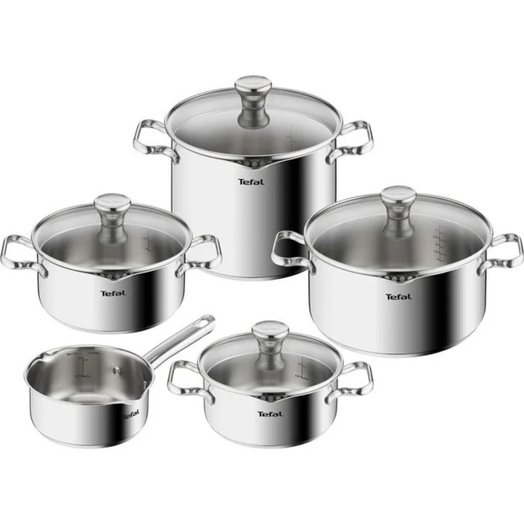 Tefal Duetto Topfset Induktion 9-teilig, robuster und hochwertiger Edelstahl, Induktions Töpfe Set mit Siebdeckel, backofengeeignet bis zu 260°C (ohne Deckel), für alle Herdarten geeignet, A705S9 – Bild 4