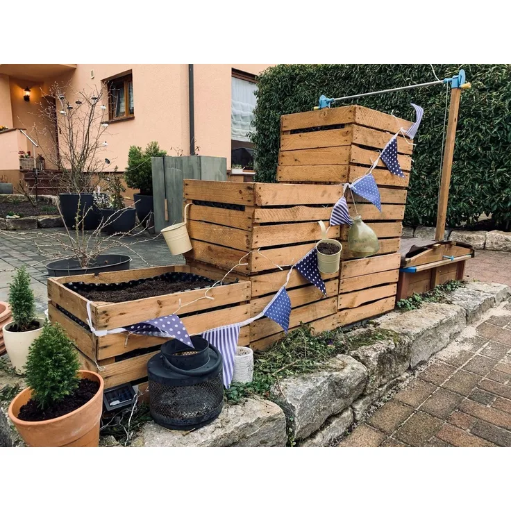 Kistenkolli Altes Land Allzweckkiste Holzkiste Johanna Dekokiste Obstkiste Weinkiste aus dem Alten Land (Spar-Set, 1er Set)