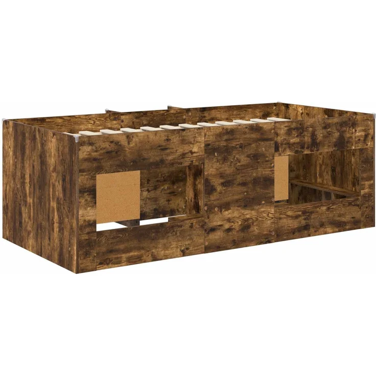 vidaXL Loft Bettgestell mit Schrank mit Tür 3 pcs Geräucherte Eiche 3423370 – Bild 5