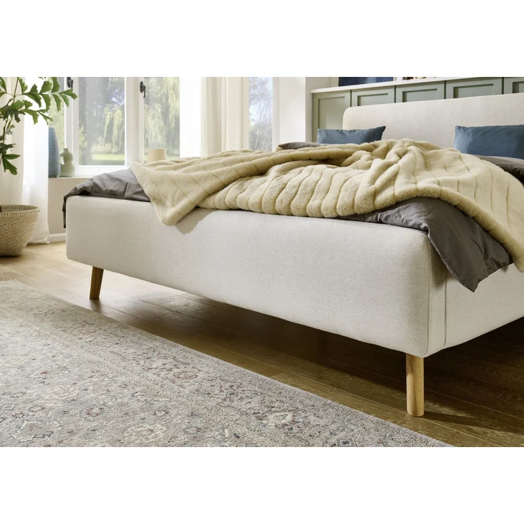 Polsterbett >Mattis mit BK< Liegefläche 180x200 cm, Nordic Ivory, Stellmaß: 201x105x218cm (BxHxT) – Bild 5