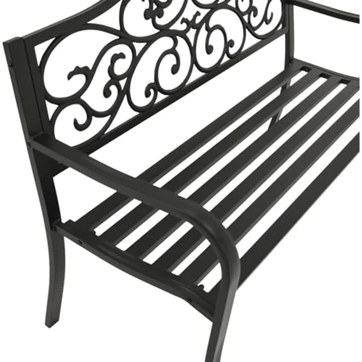 DEGAMO Gartenbank MANCHESTER, 2-sitzer, Metall + Gusseisen schwarz – Bild 6