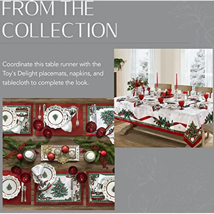 Elrene Home Fashions Villeroy & Boch Toy's Delight Weihnachtstischläufer, Festliche Tischdekoration, 33x178 cm – Bild 6