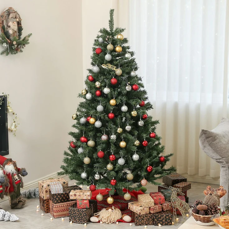 Künstlicher Weihnachtsbaum Ø110 x180 cm mit 1000 Zweigen aus, 110.0×110.0×180.0cm, Grün, MELAYR – Bild 3
