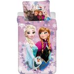 Disney Frozen Bettwäsche-Set 140x200 cm + 70x90 cm aus 100% Baumwolle mit Reißverschluss