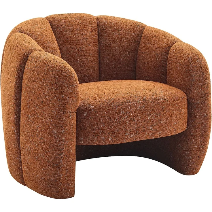Vente-unique - Muschelsessel - Chenille-Stoff - Terracotta - DELIPO – Bild 4