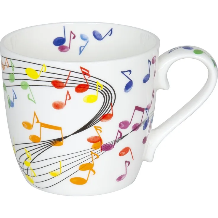 KÖNITZ 1120572300 Becher Flying Notes 425 ml aus Bone China Porzellan