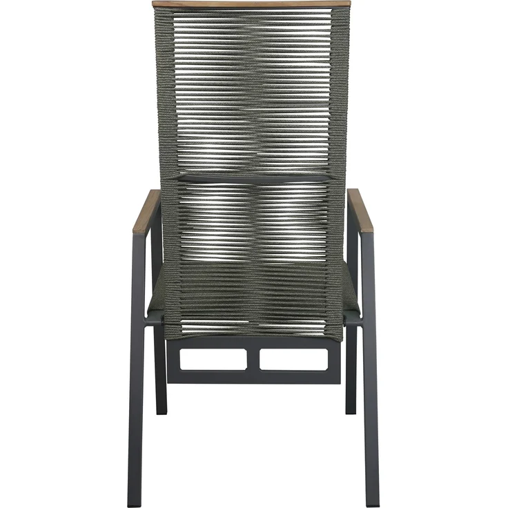 Gardissimo HELENA MOVE 6x Alu Stapelsessel mit Rope Bespannung & Teak-Armlehnen – Bild 10