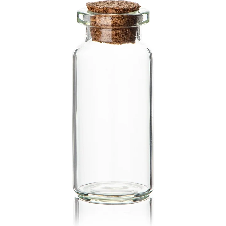 BigDean 20 Stück 10 ml Glasfläschchen mit Korken ca. 5x2cm - Ideal für Gewürze, Öl, Sand, Perlen, Pfeffer, Thymian - Super Geschenkidee & Dekoration - Robust & wiederverwendbar – Bild 7