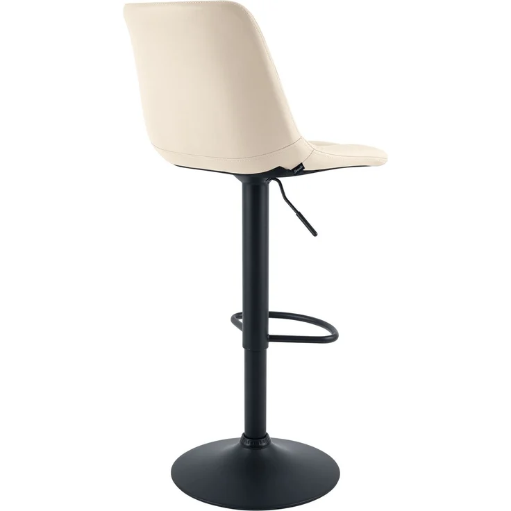 CLP Barhocker Mapun höhenverstellbarer Tresenhocker drehbar mit Polsterung,creme Kunstleder – Bild 6