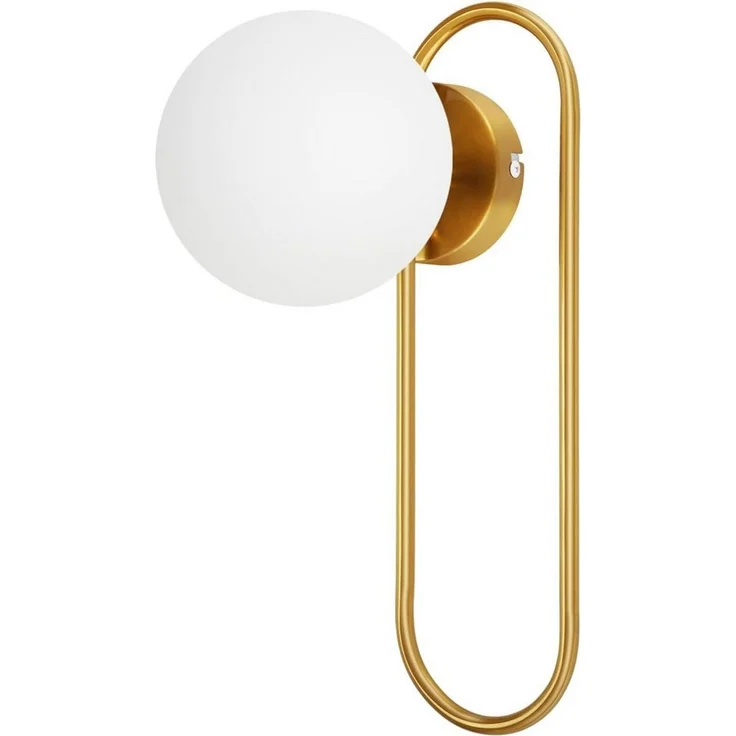 ZMH Wandleuchte innen Gold Vintage Glas E27/E14 Wandlampe Schlafzimmer Flur, ohne Leuchtmittel, E14-Fassung,Metall & Glas, max. 40 W,1-flammig – Bild 2