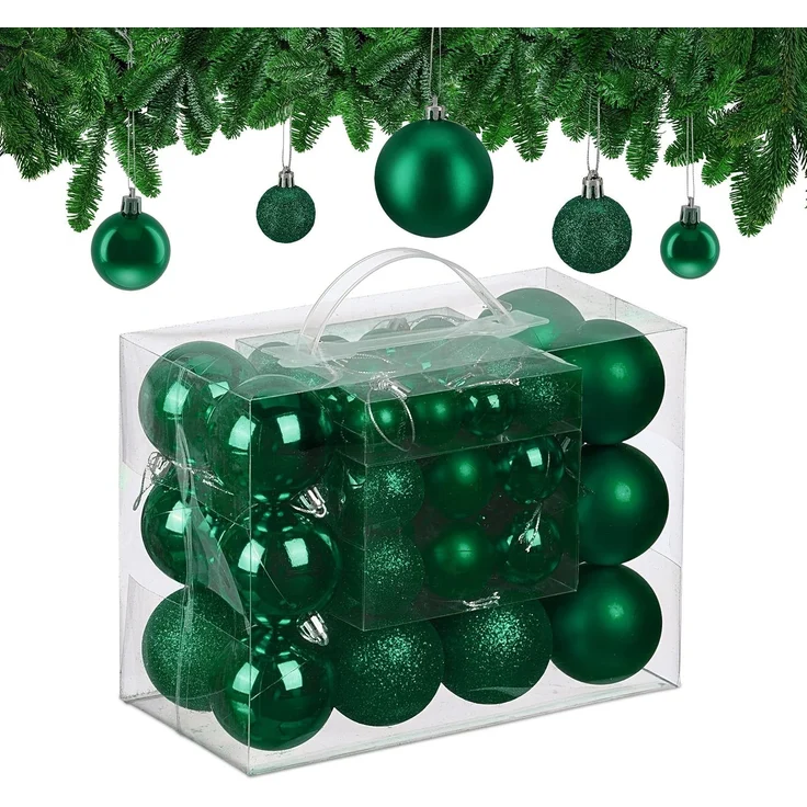 Relaxdays Weihnachtskugeln im 50er Set – Bild 1