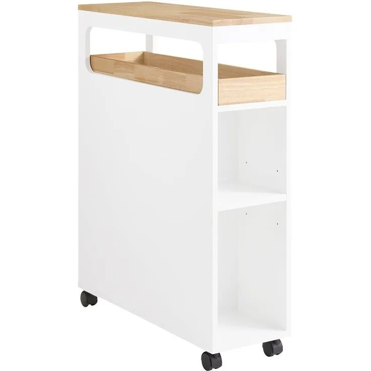 SoBuy BZR54-II-WN Toilettenschrank mit Toilettenpapierhalter, MDF, Lackiert, Weiß, 60 x 70 x 20 cm