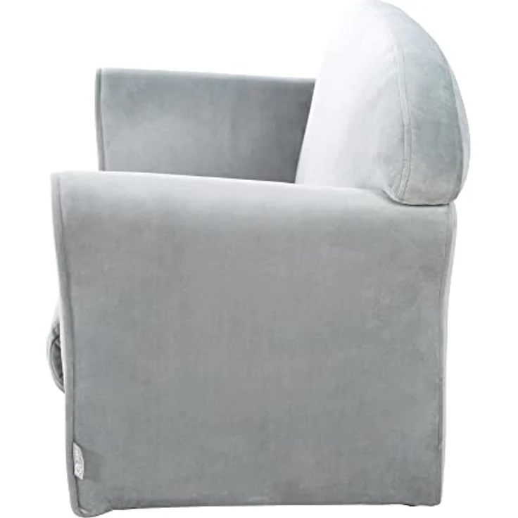 roba Kindersofa 'Lil Sofa' mit Armlehnen - Bequeme Kindercouch mit Samtstoff - Silbergrau – Bild 6