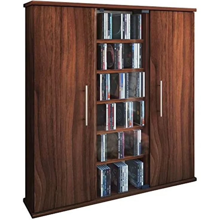 CD DVD Schrank VCM Santo Kernnussbaum