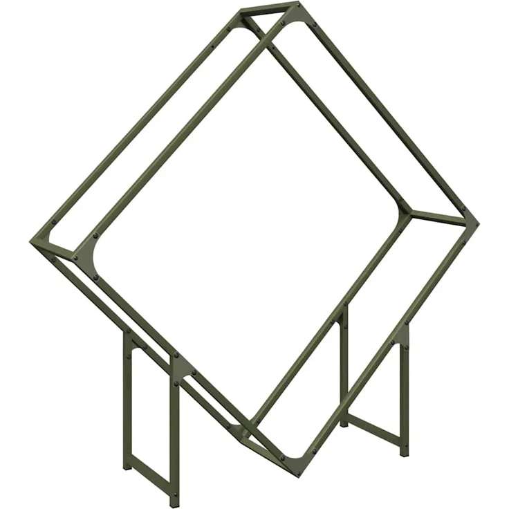 vidaXL Brennholzregal Olivgrün 100x25x100 cm Kaltgewalzter Stahl 864290 – Bild 1