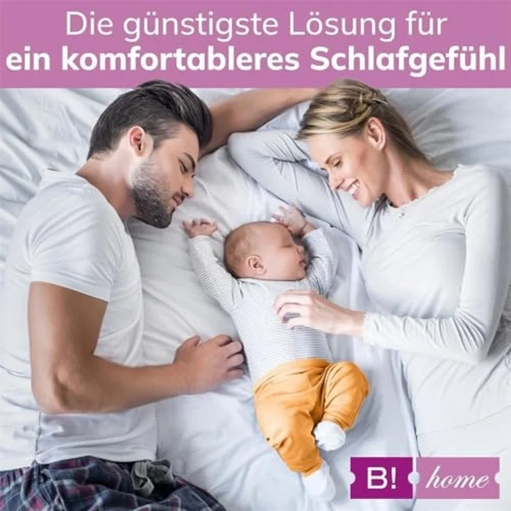 B!HOME Matratzentopper Matratze Matratzenauflage Topper Ideal für Boxspringbetten, Schlafsofas und Camping 180 x 200 x 4 Memory Schaum – Bild 3