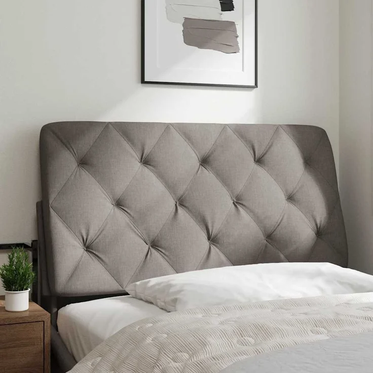 vidaXL Kopfteil-Kissen Taupe 100 cm Stoff – Bild 2