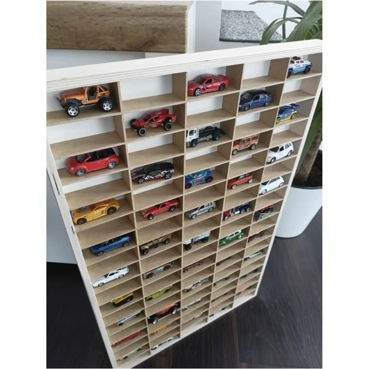 KRUZZEL Standregal Sammlerkasten Sammlervitrine Fächer Holz,90 Fächer, 90 Fächer, Platzsparend, Leicht zu reinigen, einfache Montage – Bild 4