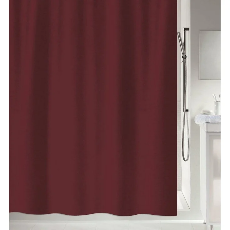 spirella Duschvorhang PRIMO Breite 180 cm, Anti-Schimmel Textil-Duschvorhang, Polyester, 180x180 cm, waschbar – Bild 1