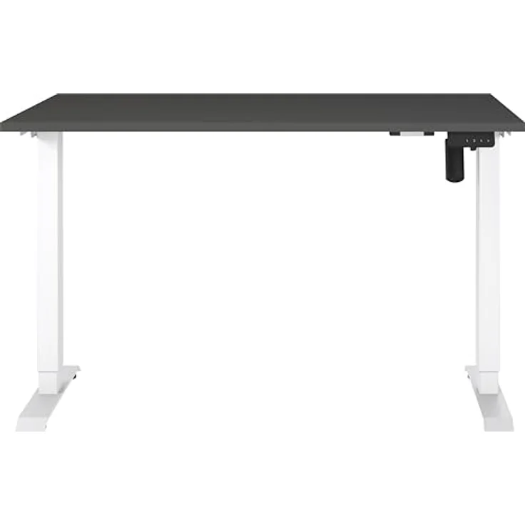 Germania Schreibtisch 8022-569, in Graphit/Weiß, elektr. höhenverstellbar, 120 x 119 x 80 cm (BxHxT) – Bild 4