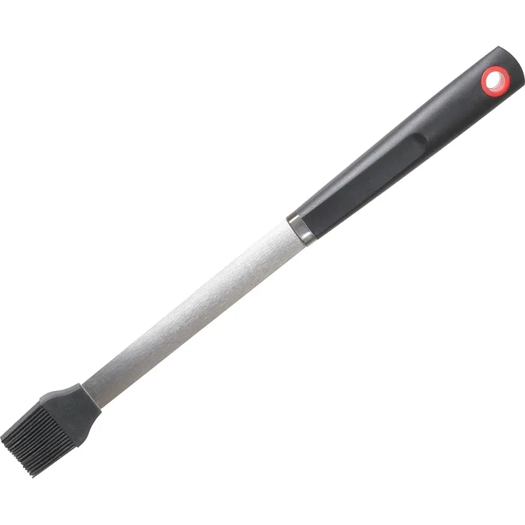 wenco Grillpinsel lang, 42 cm, Edelstahl/Silikon, Grillpinsel hitzebständig lang, Vielseitig verwendbar als Backpinsel, Küchenpinsel, BBQ Pinsel