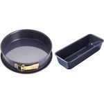 Dr. Oetker Springform Ø 28 cm BACK-LIEBE EMAILLE, Backform mit schnitt- & kratzfestem Flachboden mit Emaille-Versiegelung, Blau & Kasten-/Brotback-/Kuchenform, 30 cm Back- Liebe Emaille, blau