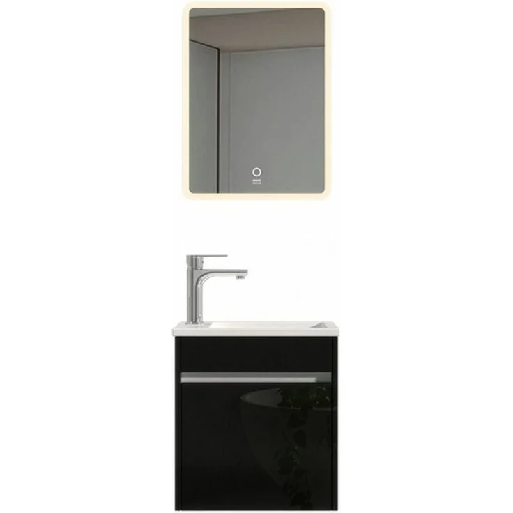 HOME DELUXE Badmöbel Komplettset BORKUM – Schwarz – Bild 4