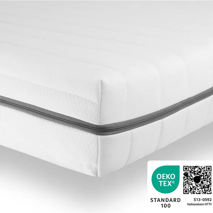 Matratze 100x220, Kaltschaum, Orthopädische 7 Zonen Matratze, Härtegrad H3