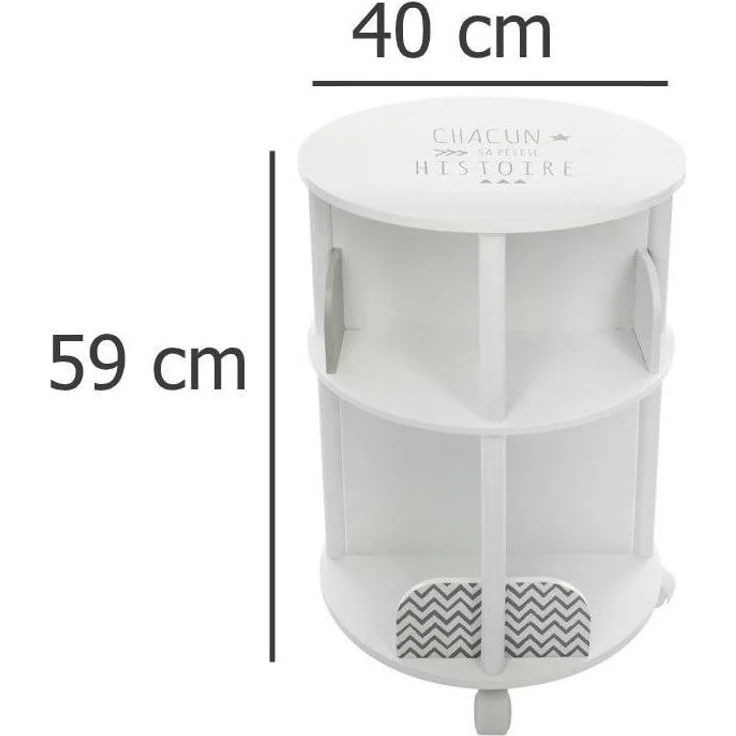 Bücherregal aus Holz für Kinderzimmer, Schrank mit Rädernrund – Bild 12