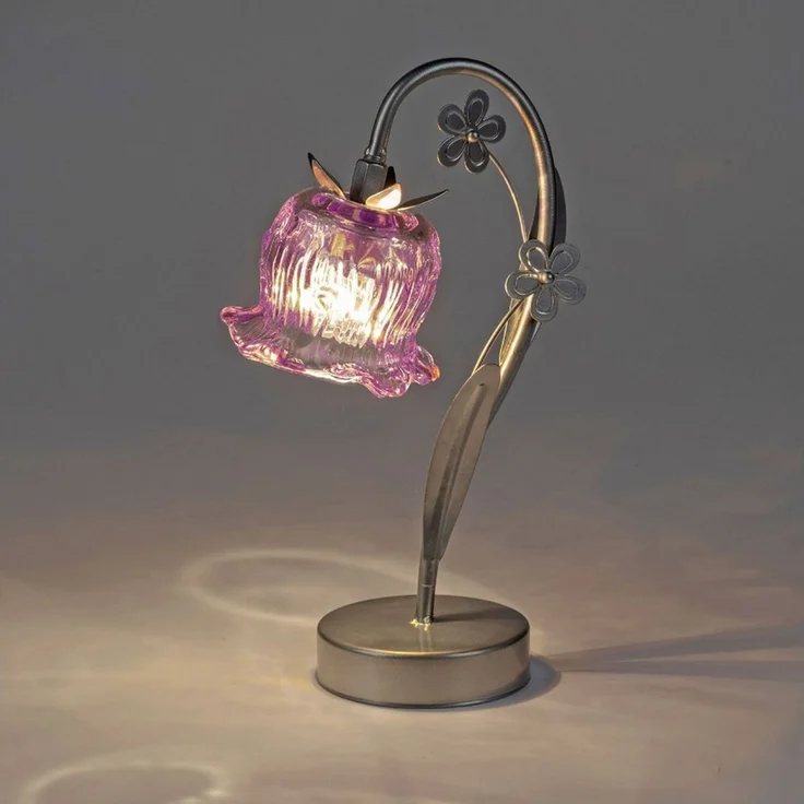 formano LED Tischleuchte Frühlingszeit, mit Timerfunktion, Rosa, Motiv: Blume, Höhe: 31cm – Bild 1