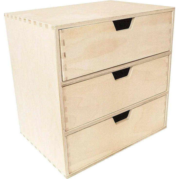 Creative Deco Schubladenbox Schubladenelement Mini-Kommode für Kleinigkeiten aus Birkensperrholz, (3-St) – Bild 1