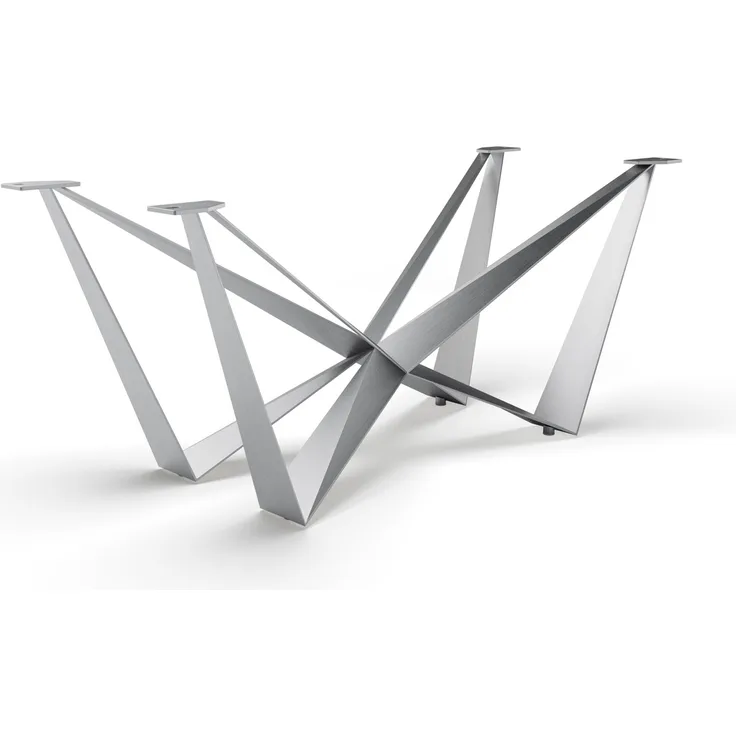 Tischgestell Spider Edelstahl Silber für Tischplatten ab 200 cm