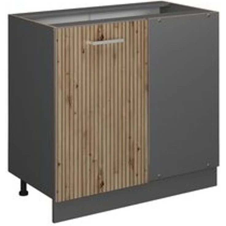 Eckunterschrank R-Line Artisan-Eiche 86 cm ohne Arbeitsplatte Vicco – Bild 6