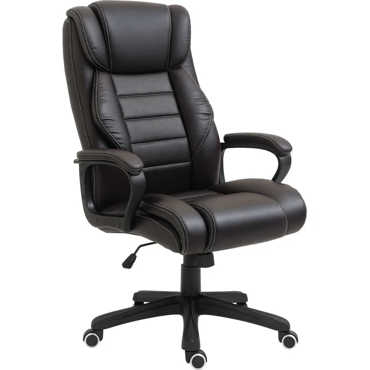 MELAYR, Bürostuhl mit Massagefunktion, ergonomischer Bürostuhl, hoher Komfort, höhenverstellbar, 78 x 35 x 66 cm, Braun – Bild 2