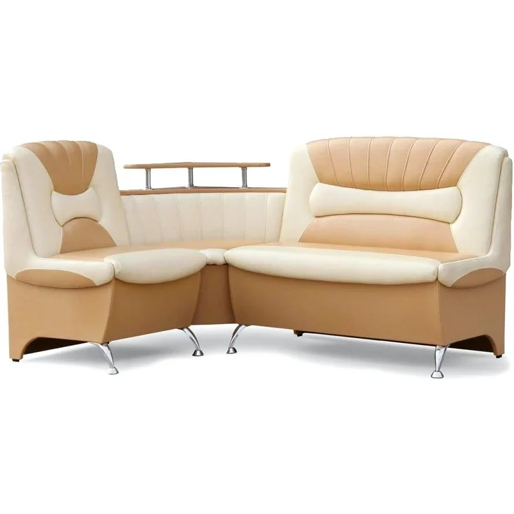 Rodnik Eckbank "Arabica", Beige Hellbeige, Sitzbank, gepolstert, mit Stauraum, mit Rueckenlehne, Rechtsseitig und Linksseitig montierbar, Kunstleder, Spanplatte, 173cmx128cm – Bild 3