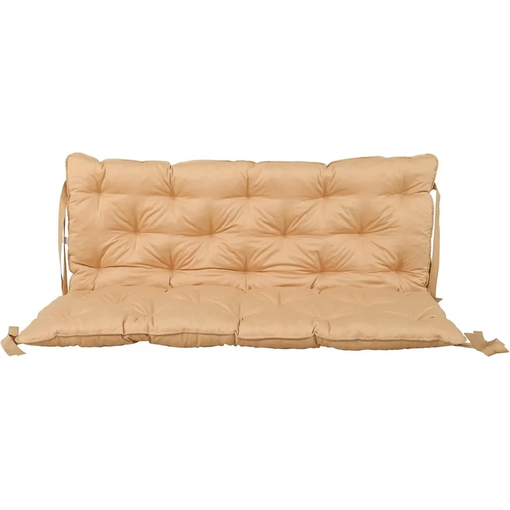 Home Feeling Bankauflage mit Rückenteil, Polsterauflage, ca. 120x98 cm, beige – Bild 1