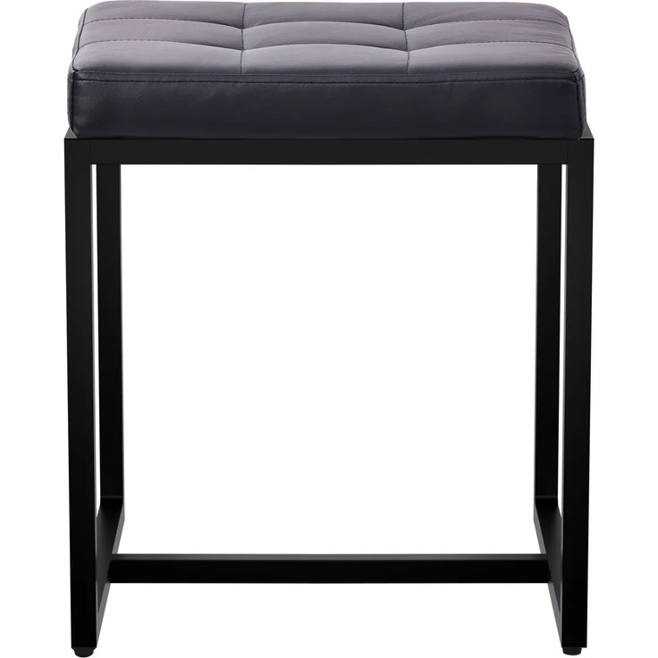 CLP Sitzhocker Barci mit Polsterung und schwarzem Eisengestell,schwarz Kunstleder – Bild 6