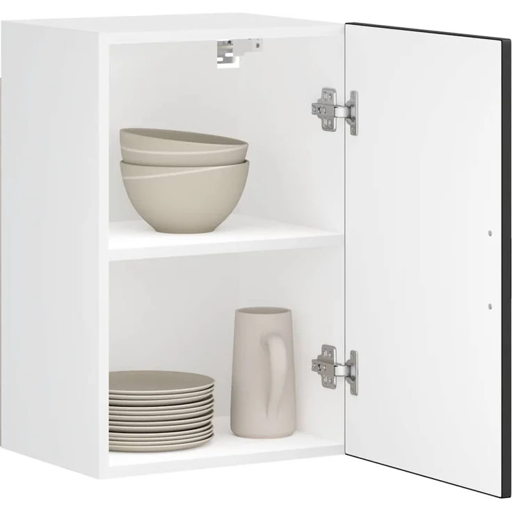 vidaXL Küchen-Hängeschrank Porto Schwarz Holzwerkstoff 854028 – Bild 1