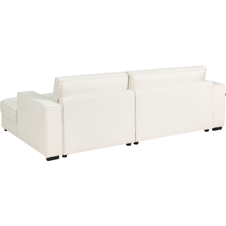 Ecksofa RENDERS Bouclé Cremeweiß linksseitig – Bild 6