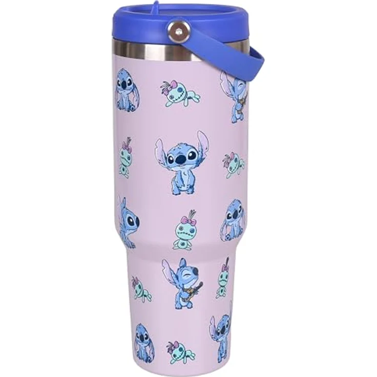 Sarcia. eu Thermobecher Disney Stitch Thermobecher 1,18 l mit Deckel, Mundstück & Henkel – Bild 9