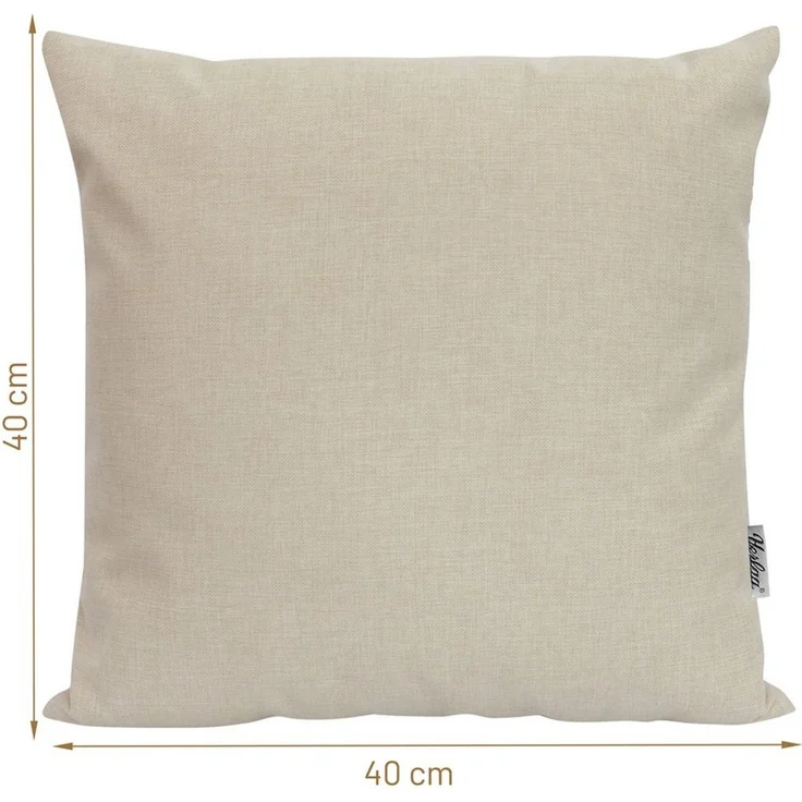 Herlag Dekokissen SUNNY Outdoorkissen Bezug, Garten, 40x40cm, Wetterfest, Natur, Nur Hülle – Bild 4