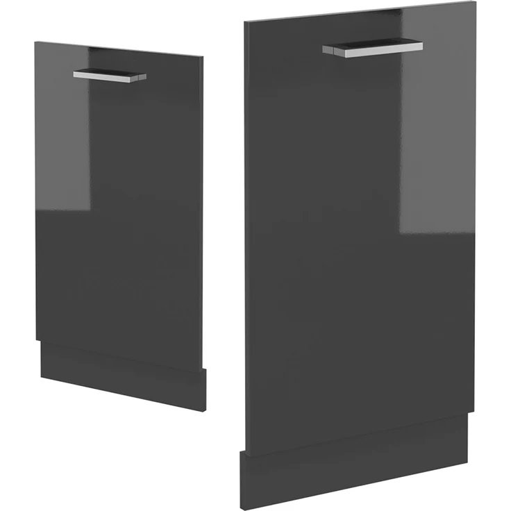 Geschirrspülblende R-Line Anthrazit Hochglanz 45 cm ohne Arbeitsplatte Vicco – Bild 4