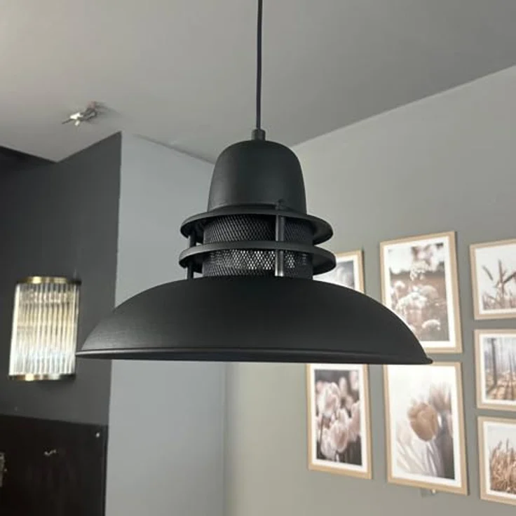 bamyum Hängelampe Leuchtturm Pendelleuchte, schwarze Vintage Lampe Ø34 cm, E27 Fassung für Wohnzimmer, Küche, Schlafzimmer und Kinderzimmer, maximal 60 Watt – Bild 2