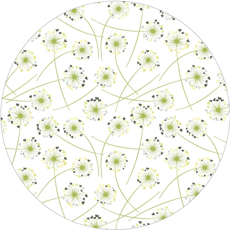 Bistrogardine "Angie" mit Schlaufenaufhängung ( 45 x 120 cm ), transparente uni Scheibengardine, dekorativer Vorhang in vielen versch. Farben: Pusteblume – Bild 7