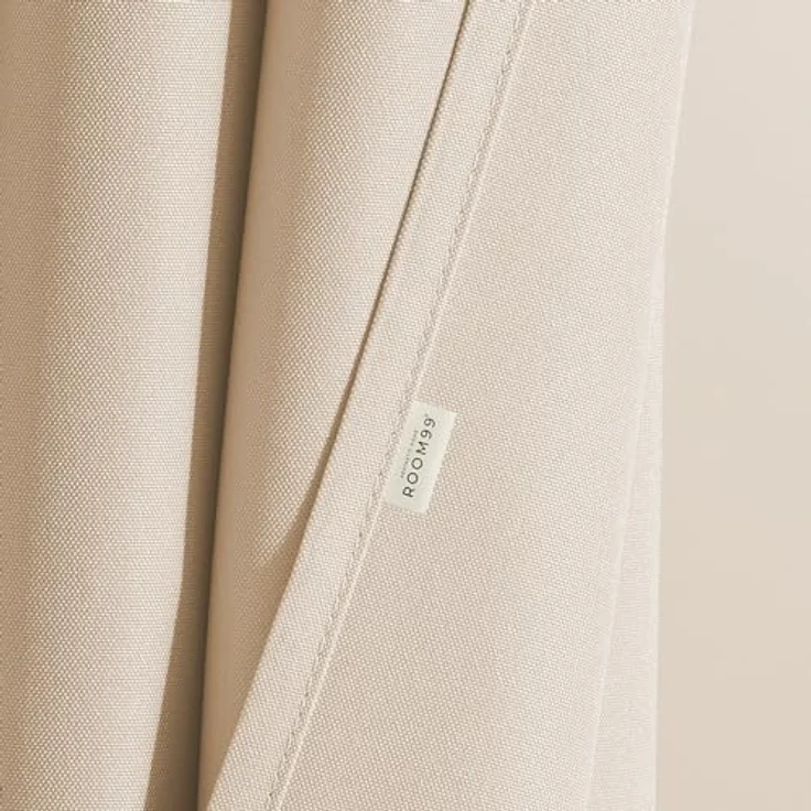 ROOM99 Vorhang mit Silberen Ösen Aura 140x250 cm Breite x Höhe Schiebegardinen Deko Modern Curtain Gardine Wohnzimmer Schlafzimmer Creme, 1 Stück – Bild 7